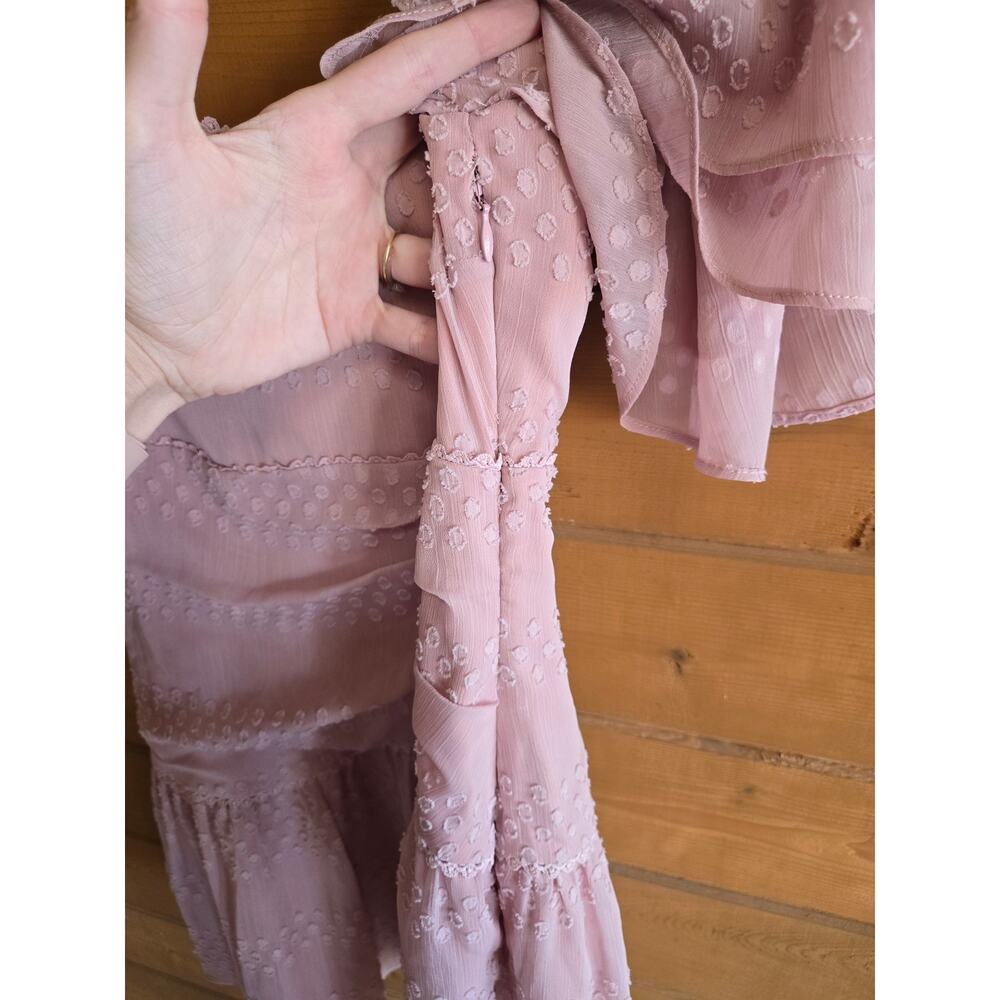 Tularosa Mini Dress Lilou Petal Pink Flutter Sleeve Feminine Cottagecore Blush S - Picture 6 of 6